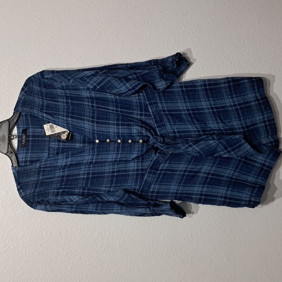 Lauren Ralph Lauren Plaid Tissue Linen Romper - Picture 5 of 14